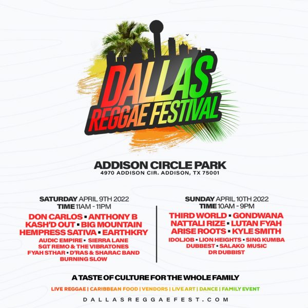2022 Lineup Dallas Reggae Festival